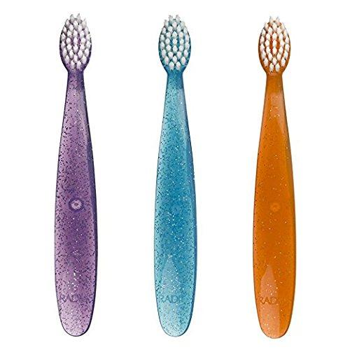 RADIUS - Totz Toothbrush, Specially Designed for Small Teeth and Gums, For 18 Months and Older , 3 count