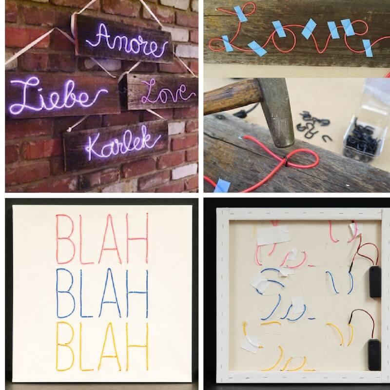 diseños diy con cable de neon