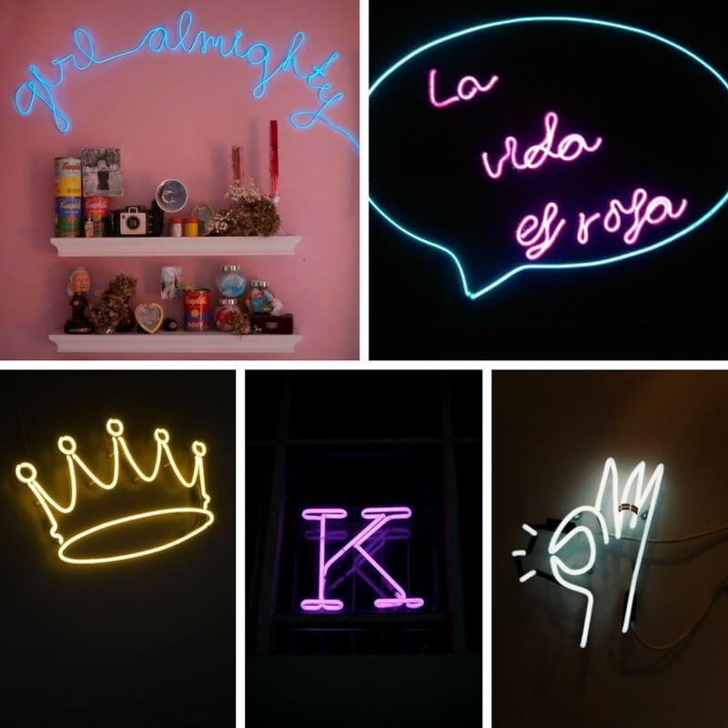 5 diseños con cables de neón