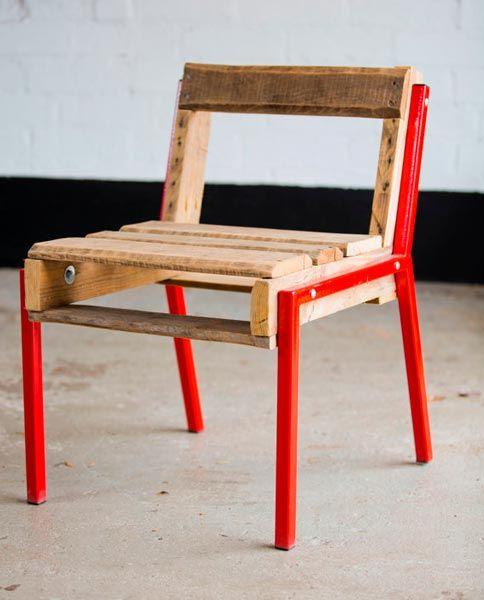 silla moderna reciclada diy hecha con palets