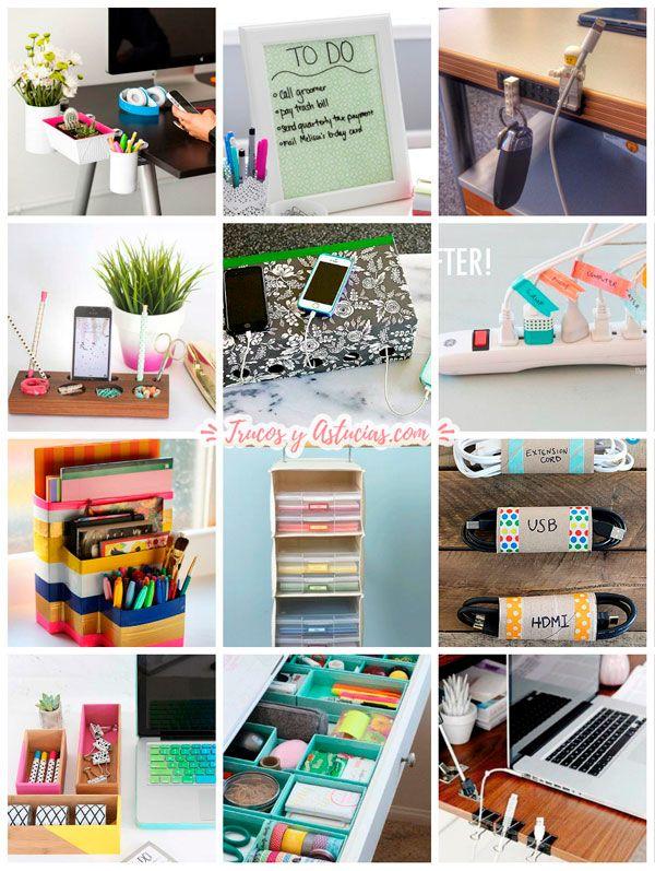 ideas y trucos para organizar la mesa de oficina