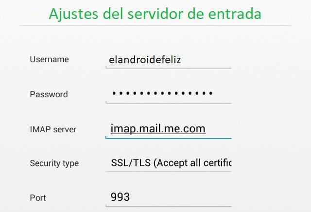 Configurar cuenta de iCloud en Android Exportar email de iCloud de iPhone a Android sincronizando los correos mediante SMTP e IMAP, contactos y calendario