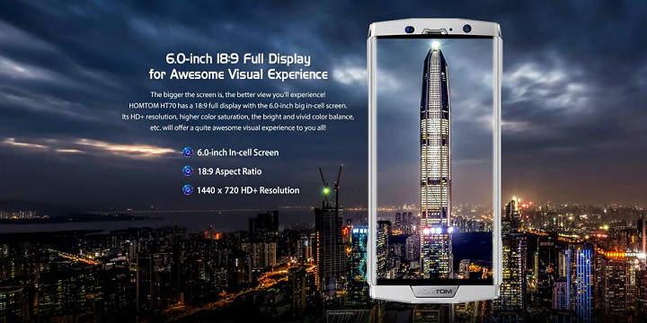 HOMTOM HT70 analisis reseña review de este movil con 4GB de RAM MTK6750T Octa Core 64GB de almacenamiento bateria de 10.000mAh USB tipo C doble camara trasera de 16MP especificaciones precio y opinión