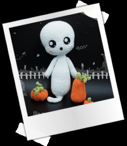 Patrones y tutoriales gratuitos: Amigurumis Halloween - fantasma