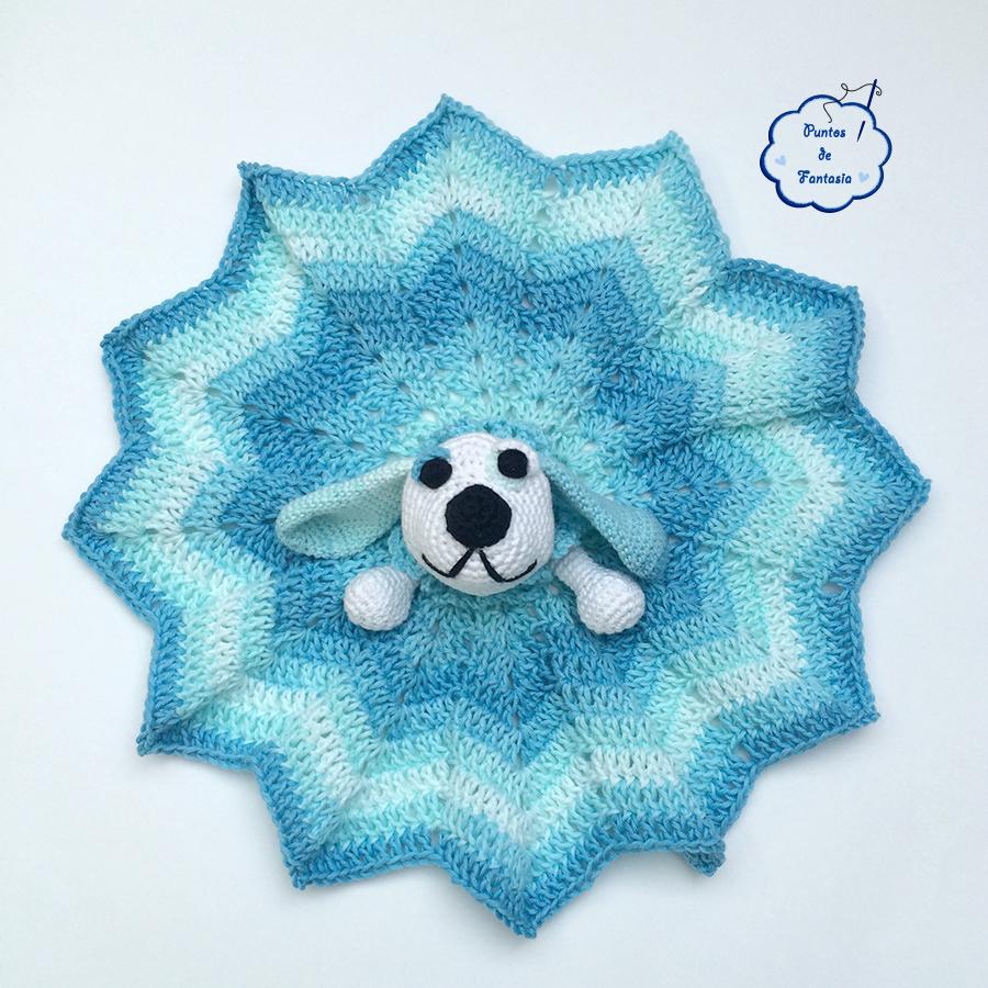 manta de apego perro crochet puntos de fantasia