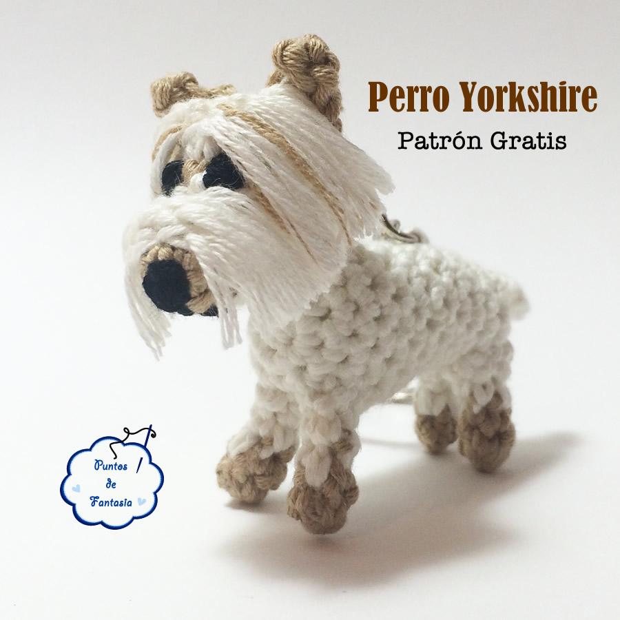 patron gratis amigurumi perro yorkshire