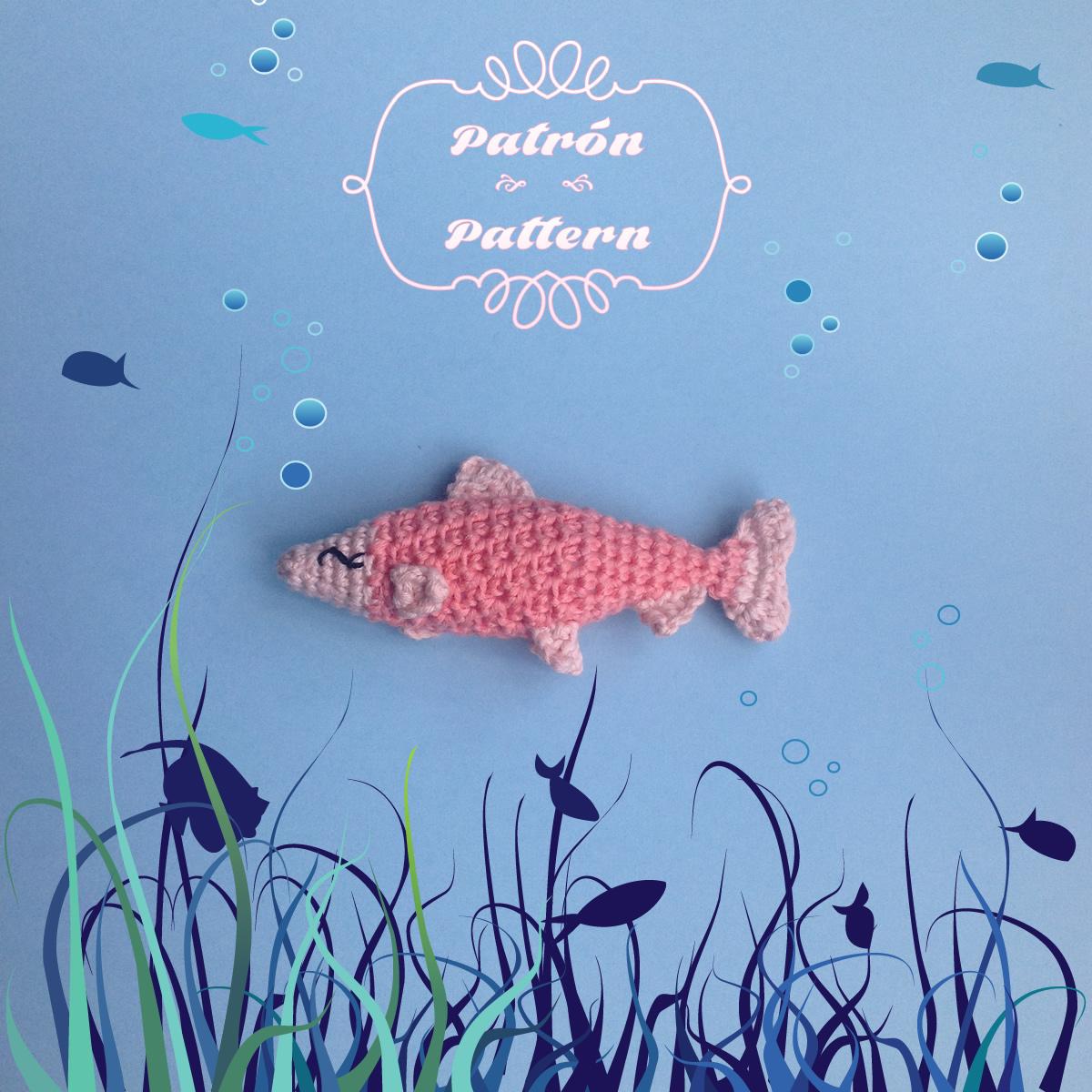 patron amigurumi pez flaky