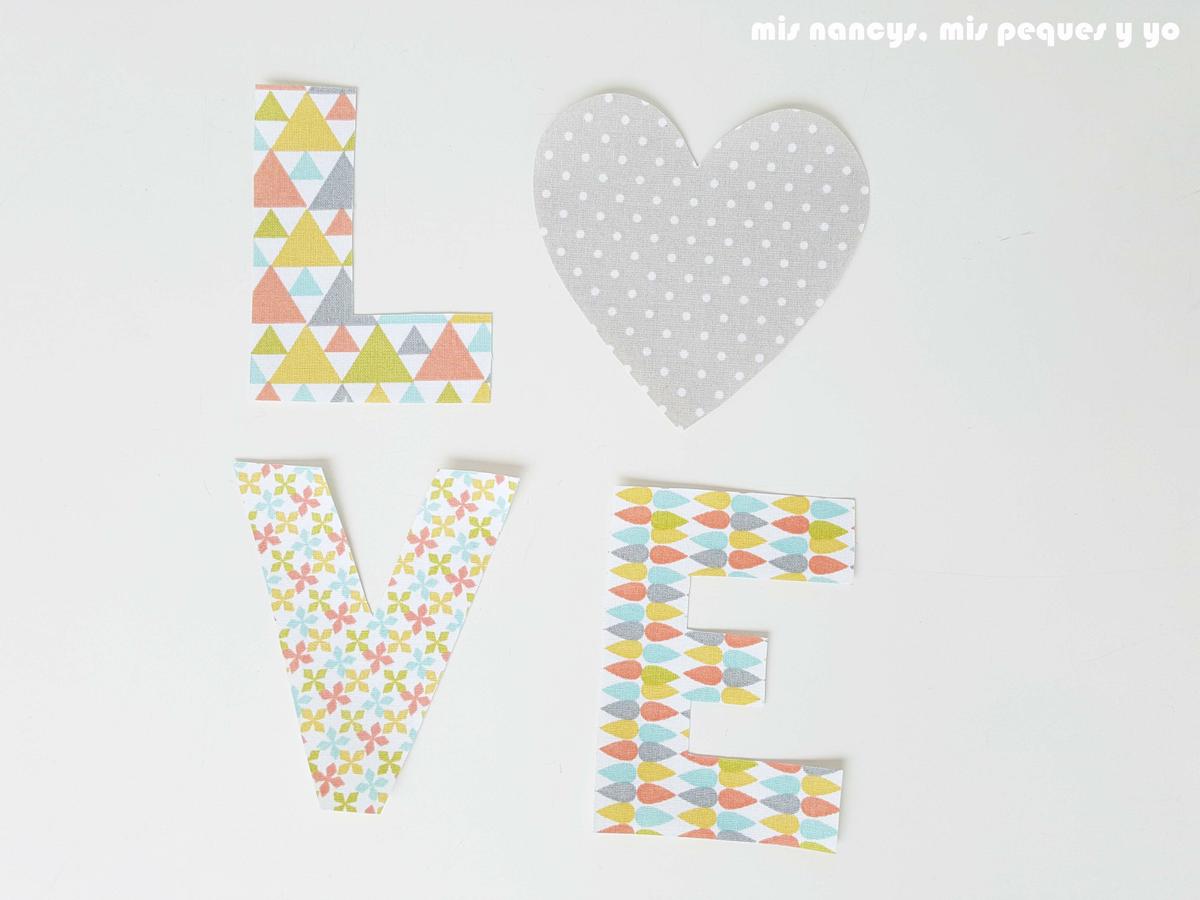 mis nancys, mis peques y yo, tutorial aplique en camiseta love, montaje provisional