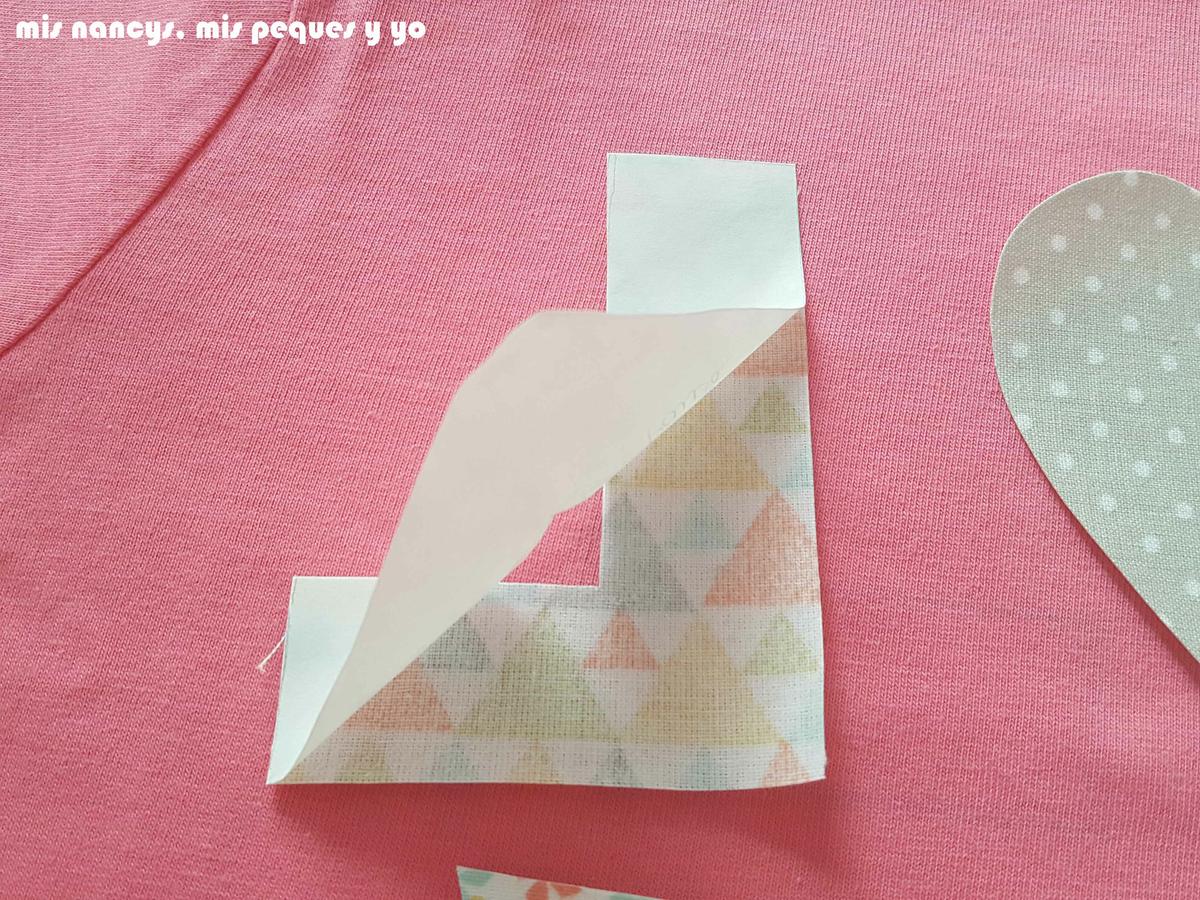 mis nancys, mis peques y yo, tutorial aplique en camiseta love, despegar flixelina