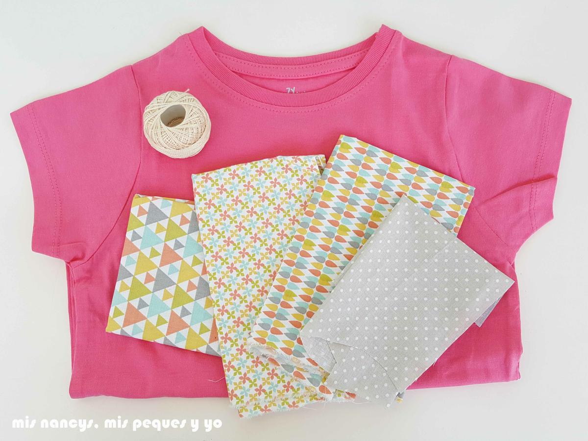 mis nancys, mis peques y yo, tutorial aplique en camiseta love, materiales