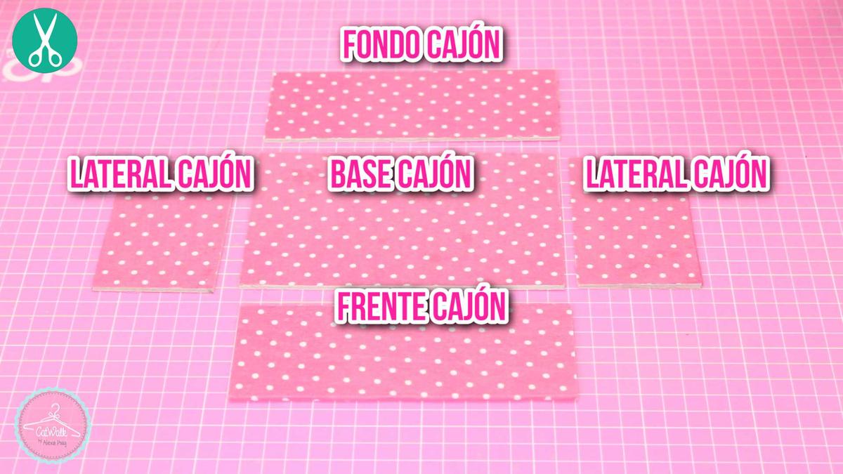 piezas para cajonera con decoración unicornio