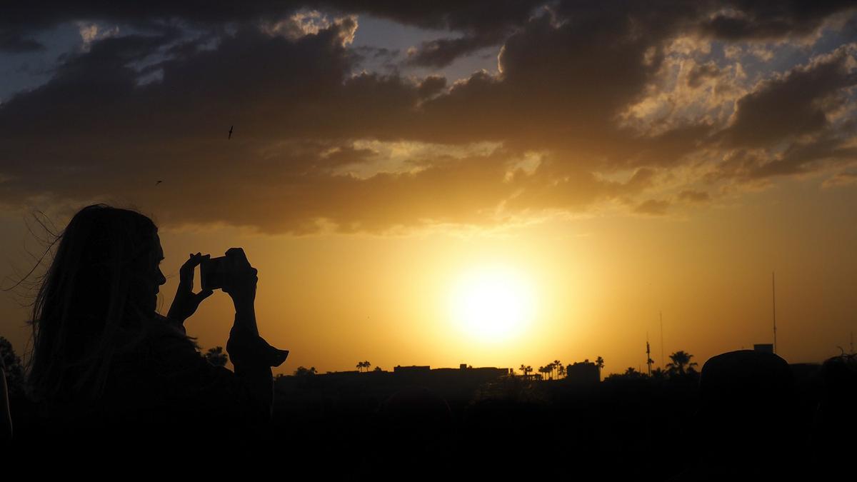 Atardecer en la Mezquita Koutoubia de Marrakech