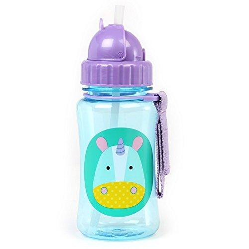 Skip Hop Zoo Straw Bottle, Holds 12 oz, Eureka Unicorn