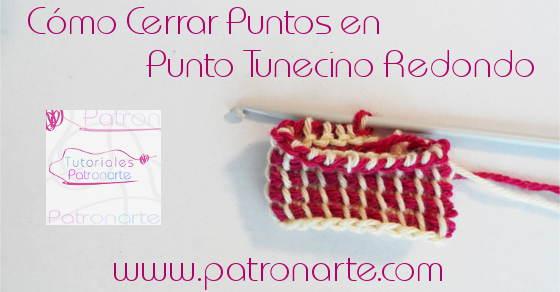 Cómo Cerrar Puntos en Crochet Tunecino Redondo