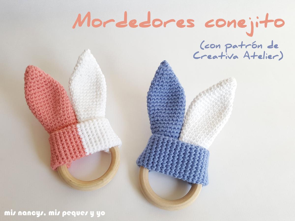 mis nancys, mis peques y yo, mordedores conejito de crochet