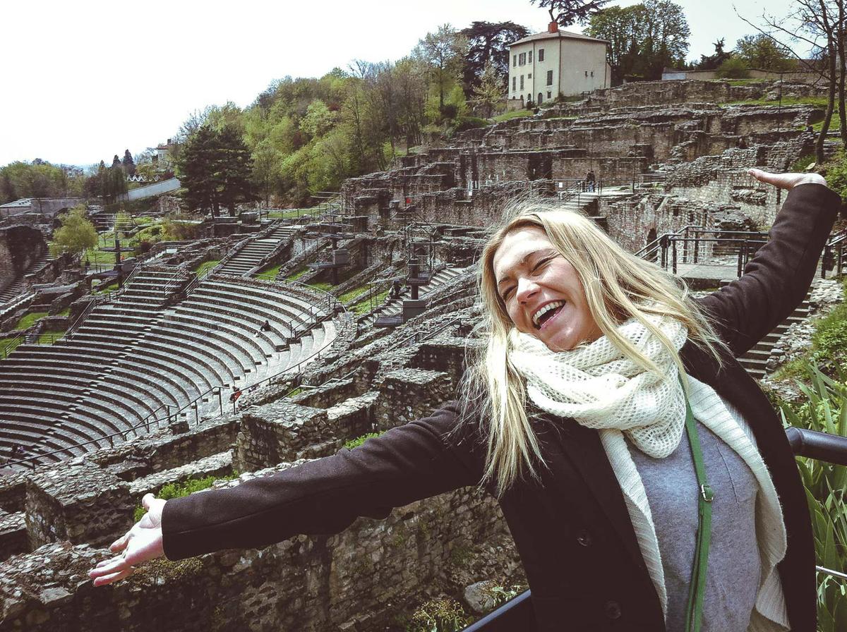 Teatro romano en la colina de Fourvière de Lyon.