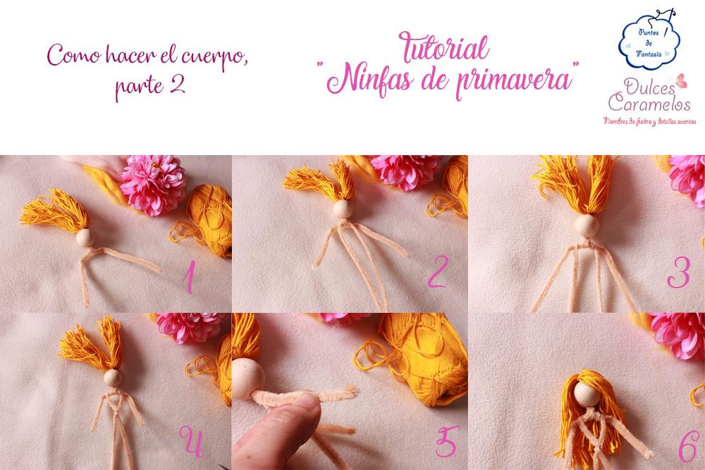 Tutorial Ninfas de Primavera con lana de fieltrar y flores