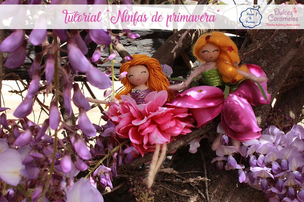 Tutorial Ninfas de Primavera con lana de fieltrar y flores