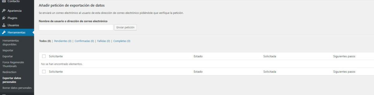 eliminar datos de usuarios en wordpress