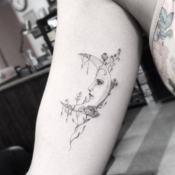 Tatuajes, Tatuadores y amantes de los tatuajes Tatuajes de lunas y flores Símbolos