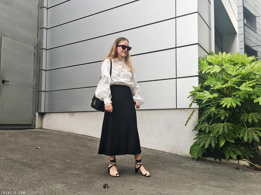 Trini | Céline shirt The Row skirt
