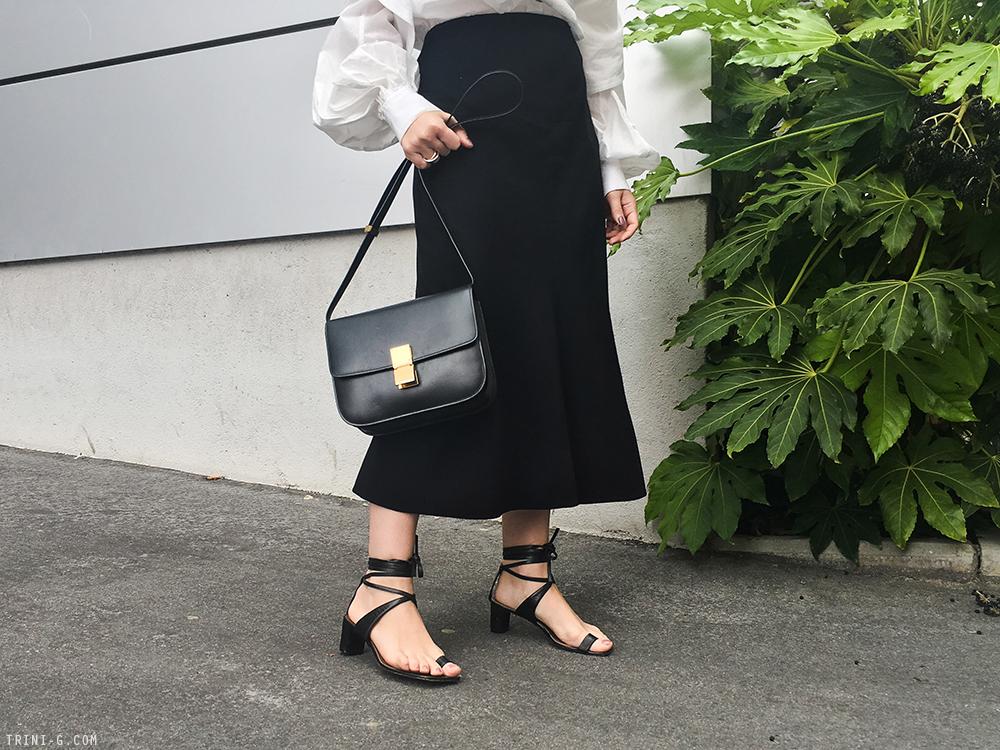 Trini | Céline shirt The Row skirt
