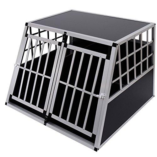 Jaula De Transporte Para Perros De Aluminio Con Tabique Hermetico Extraible XXL