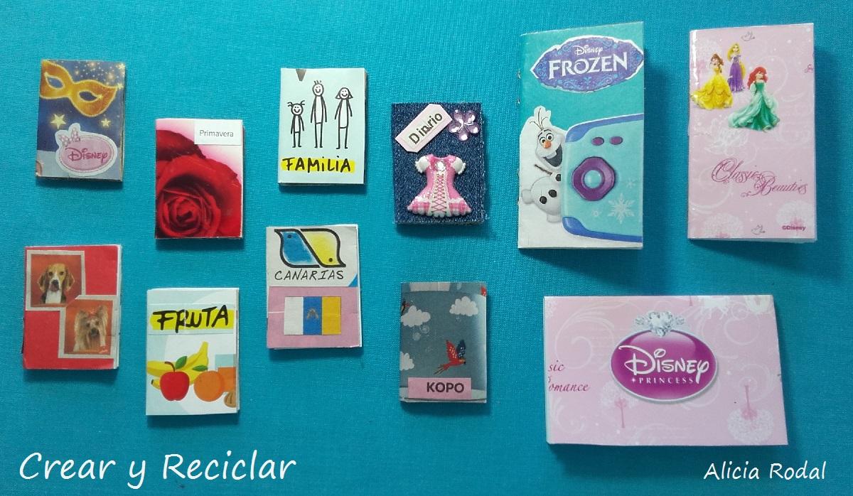Mini libros, diario, cuadernos y blocks de dibujo DIY