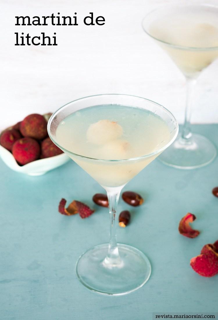 Receta de martini de litchi en revista Maria Orsini