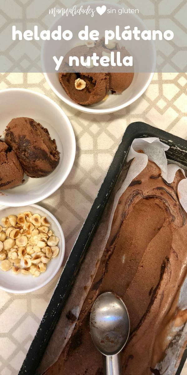 helado de plátano y nutella