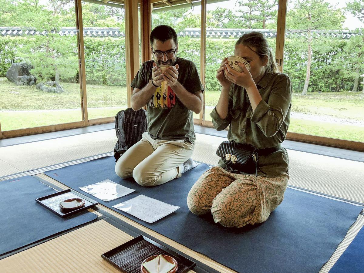 Jaime Collazos y Marta Simonet en Himeji (Japón)
