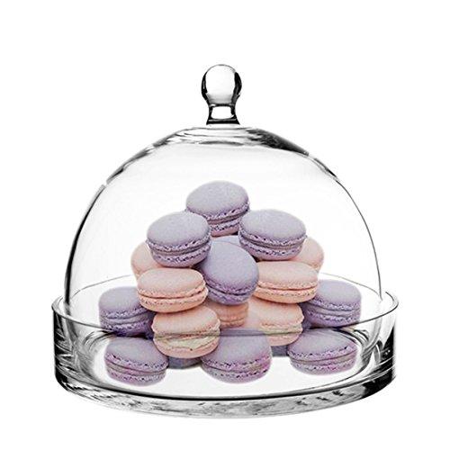 CYS GCL108 Cloche Bell Glass Dome with Tray, 7.5"