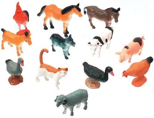 Darice 1029-08 Creatures Decorative Farm Animals, 12/Pack