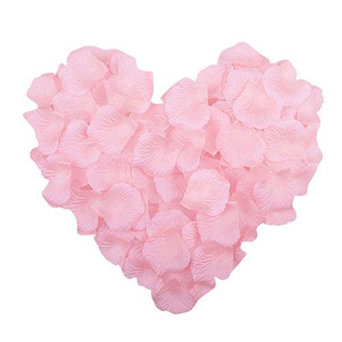 Neo LOONS 1000 Pcs Artificial Silk Rose Petals Decoration Wedding Party Color Light Pink