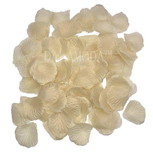 DALAMODA 1000Pcs Silk Rose Petals Artificial Flower Wedding Party Aisle Decor Tabl Scatters Confett (Champagne)