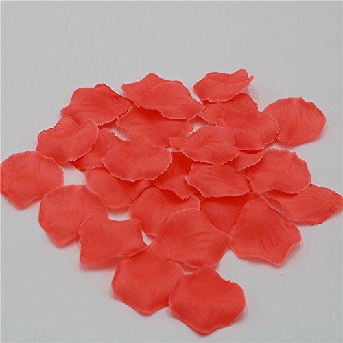 FANFLONA 1000 Coral Rose Petals Artificial Flower Petals For Wedding Party Aisle Decor