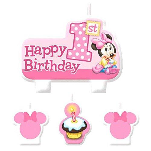American Greetings Minnie Mouse 1st Birthday Candles (4 Count)