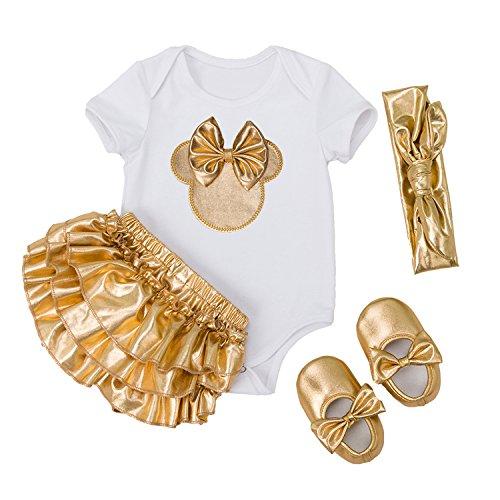 Baby Infant Girls Cartoon Character Minnie Mouse Bodysuit Onesie Tutu Set 0-6 Months