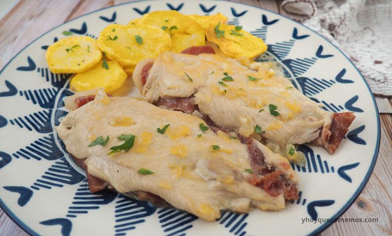 pechuga de pollo rellena de jamon receta 1