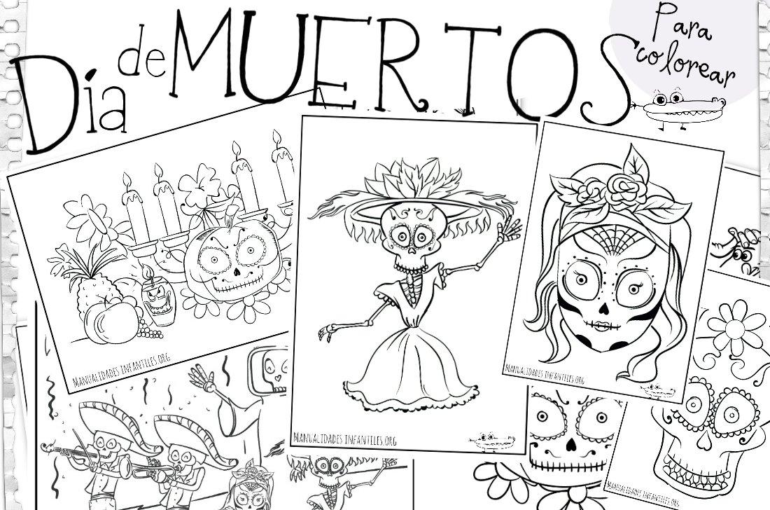 Catrinas y calaveras para colorear