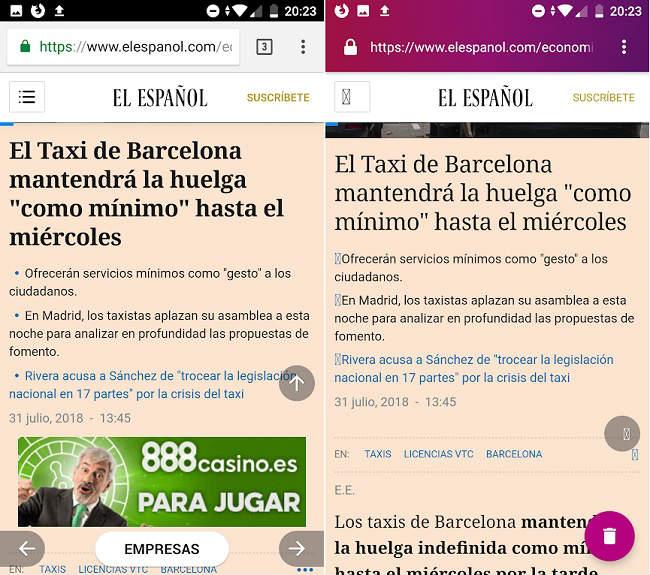 Navegador con adblocker o bloqueador de anuncios integrado para Android