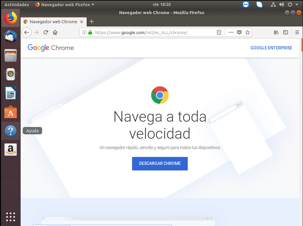 instalar chrome en ubuntu descargar