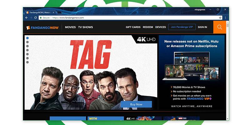 Páginas para ver Películas Online - Fandango