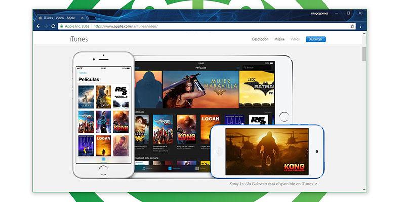 Páginas para ver Películas Online - iTunes