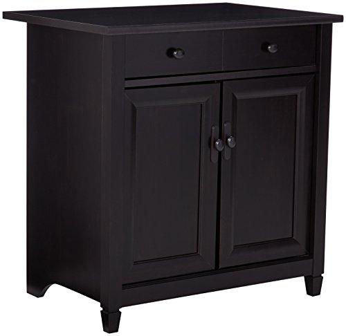 Sauder 408696 Edge Water Utility Cart/Stand, Estate Black Finish