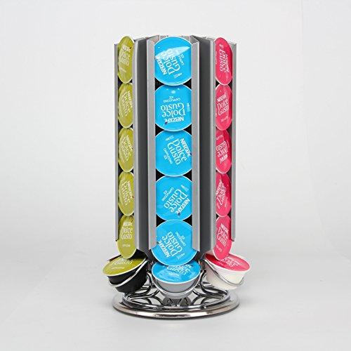 Coffee Pod Holder Rack Capsule Storage Stand Tower for 36 Pods Rotates 360 degrees