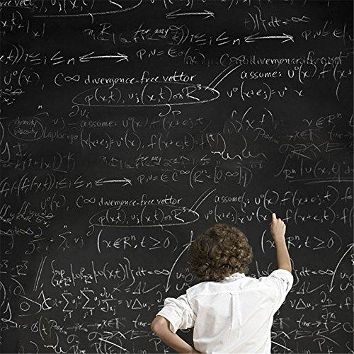 Fleave Self-Adhesive Blackboard Removable Chalkboard Wall Sticker for Home and Office 35.4" x 78.7", Black