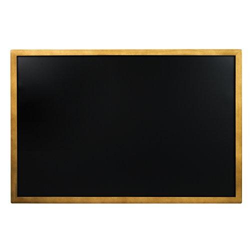 Porcelain Steel Magnetic Wall Mounted Chalkboard - 24" x 36" with Circular Clip Hangers Dual Purpose Magnetic Signboard