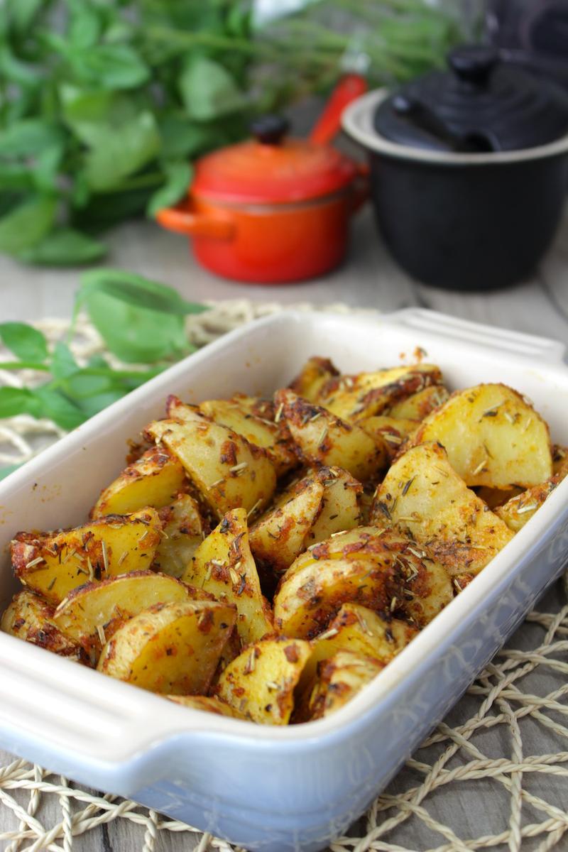 Patatas deluxe o patatas cajún al microondas