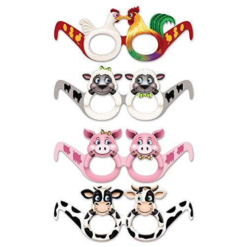 Beistle 54828 Farm Animal Eyeglasses, 12 Eyeglasses In Package